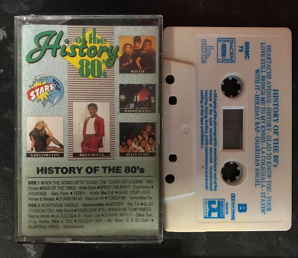 History of the 80's by Stars on 45 Album, BR Music, BRMC 75, Vintage Cassette
