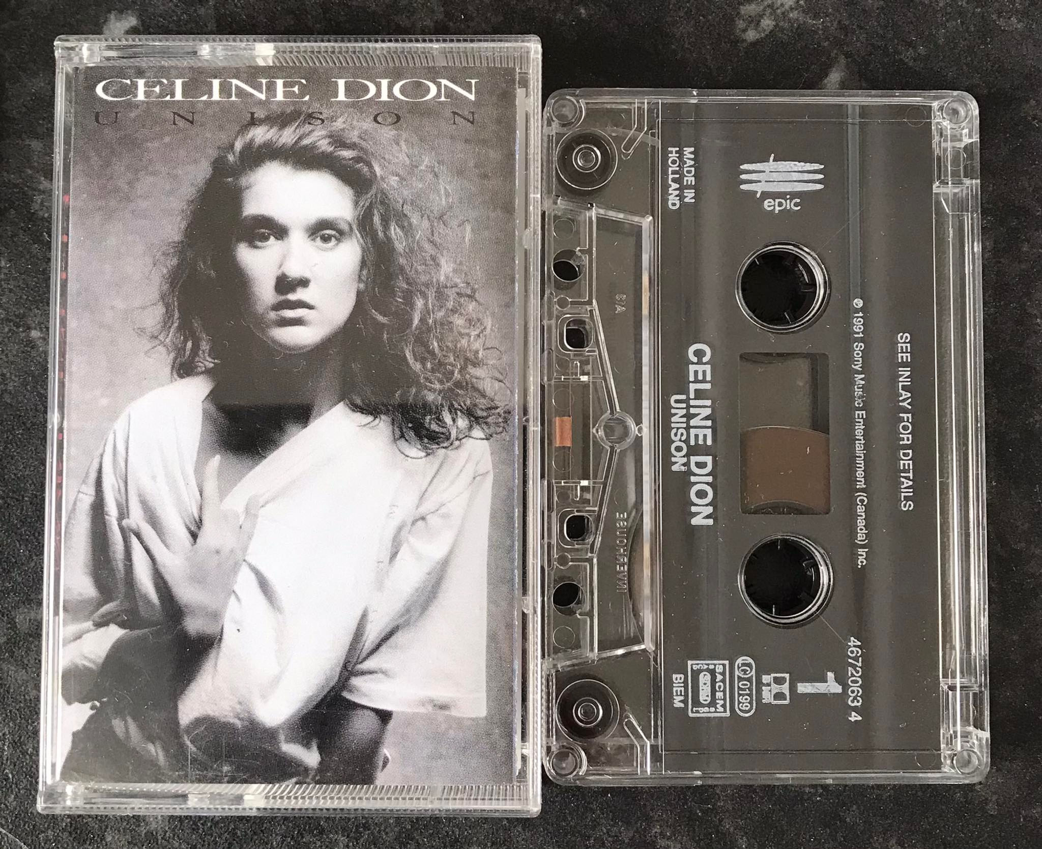 Celine Dion, Unison Album, EPIC Label, 4672063 4, Vintage Cassette