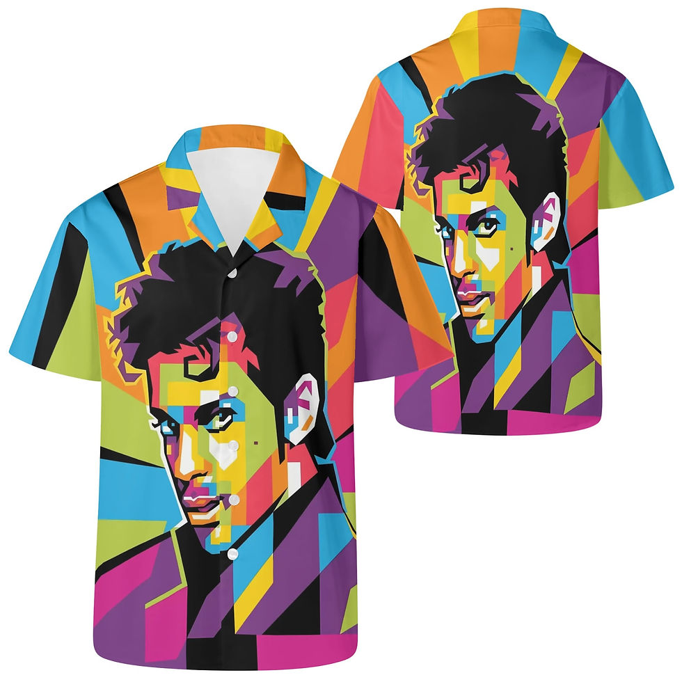 PRINCE Abstract Pop Art, All Over Print, Casual Hawaiian Shirt