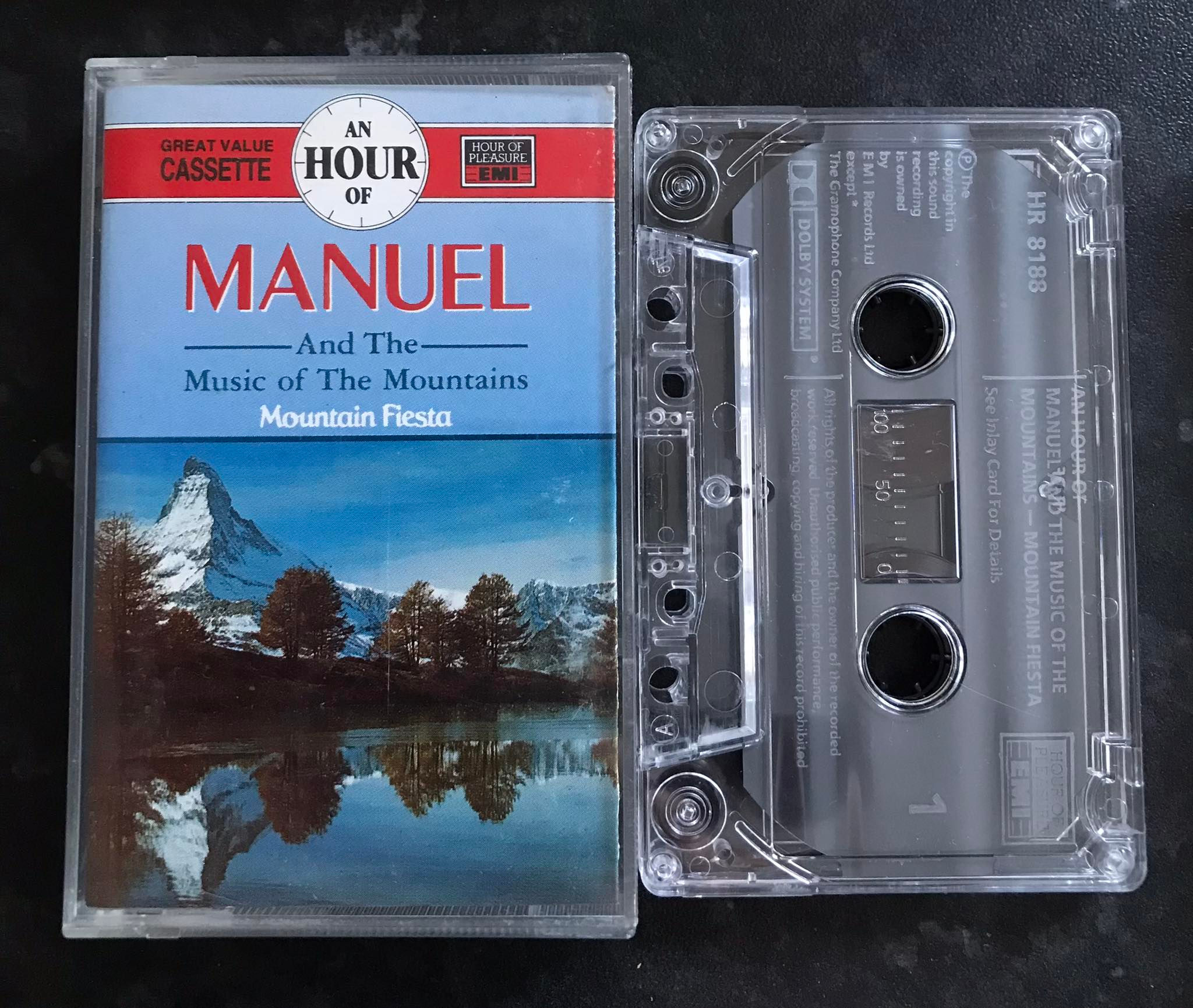 An Hour of Manuel Album, Music of the Mountains, Mountain Fiesta, Hour Of Pleasure, HR 8188, Vintage Cassette
