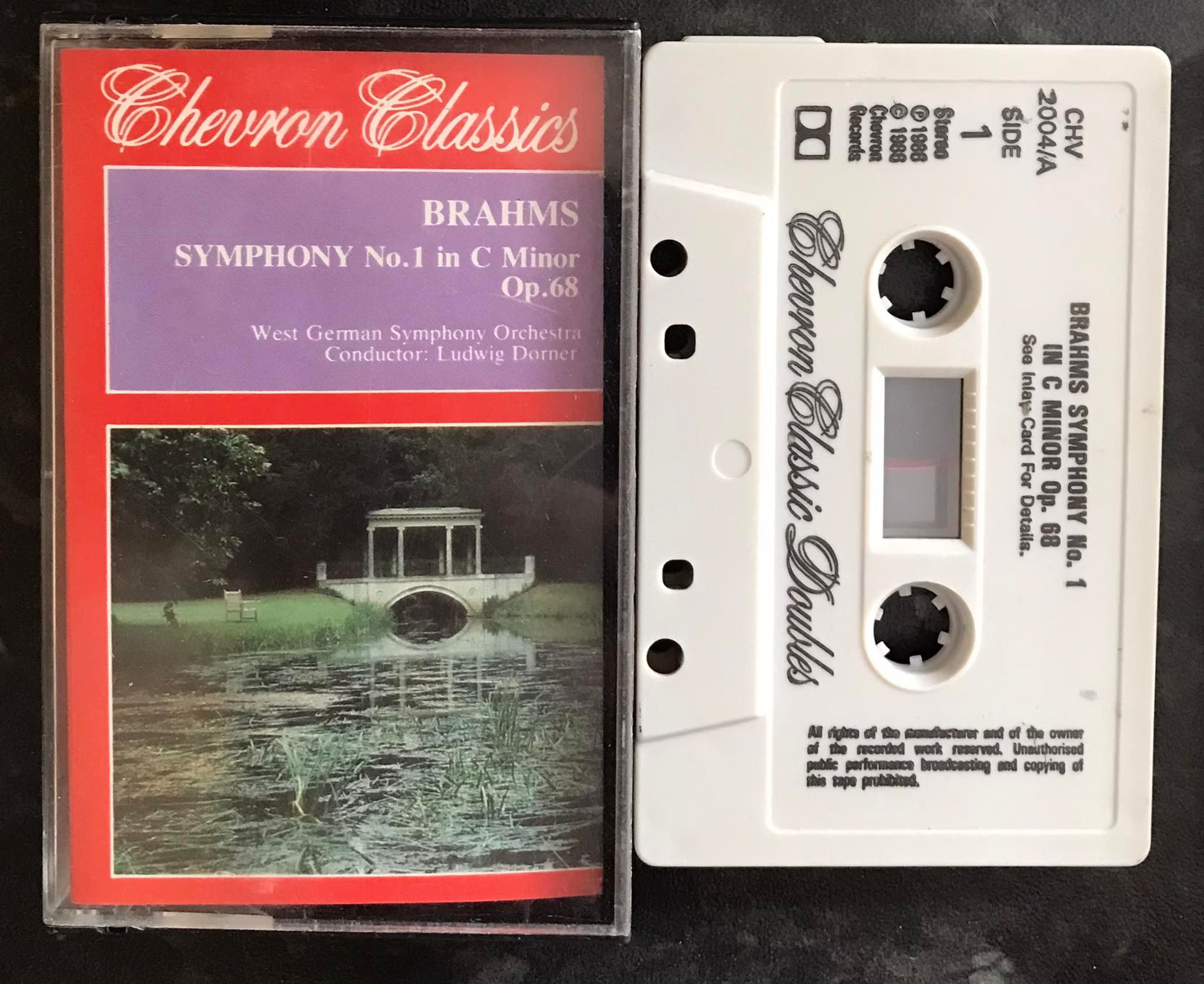 Brahms, Symphony no 1, Chevron Label, CHV 2004/A, Vintage Cassette