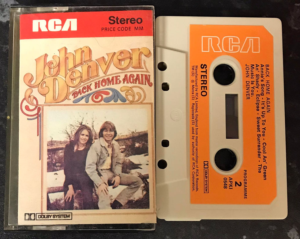 John Denver, Back Home Again Album, RCA, APK1-0548, Vintage Cassette
