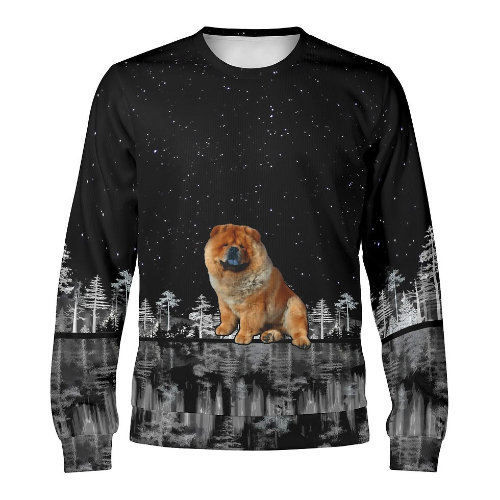 Chow Chow Winter Christmas Pullover, Chow Chow Sweatshirt Unisex