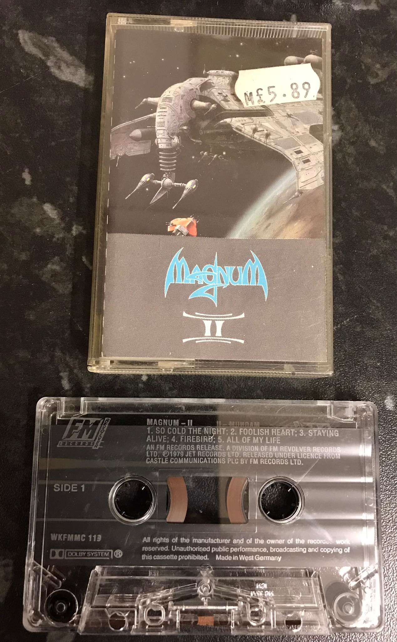 Magnum II Album, FM Label, WKFM MC 119, Vintage Cassette