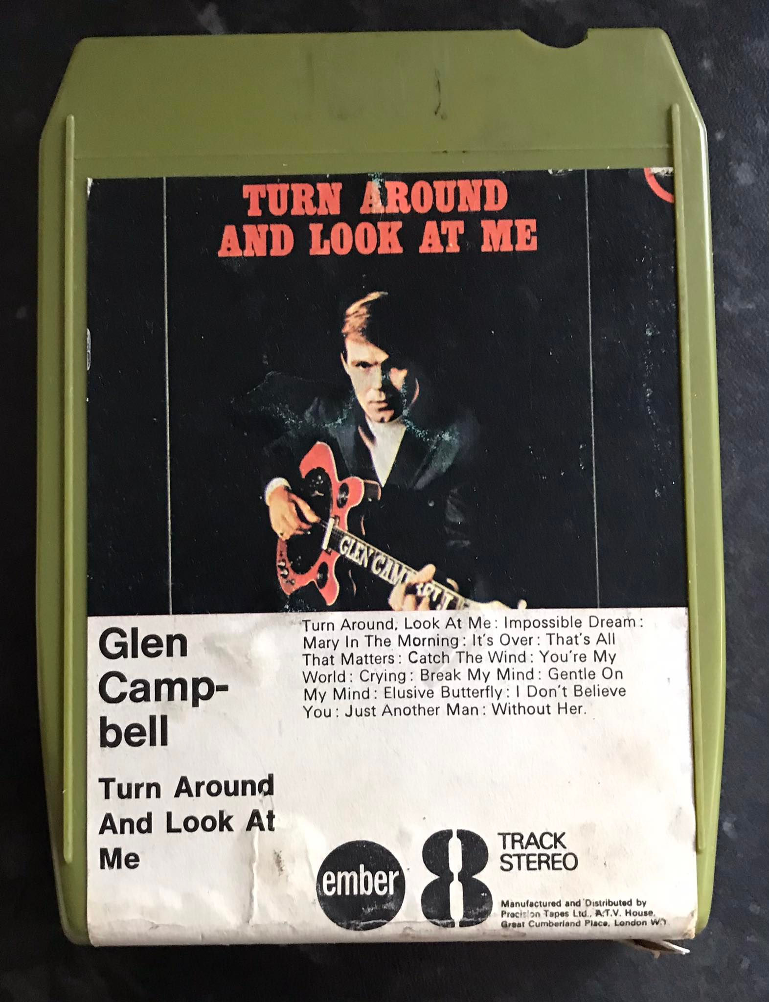 Glen Campbell, Turn Around And Look At Me, 8 TRACK Vintage Cassette