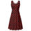 Miniatura: Women's Sleeveless Sundress, Westwood Red Squiggles, On Black Background
