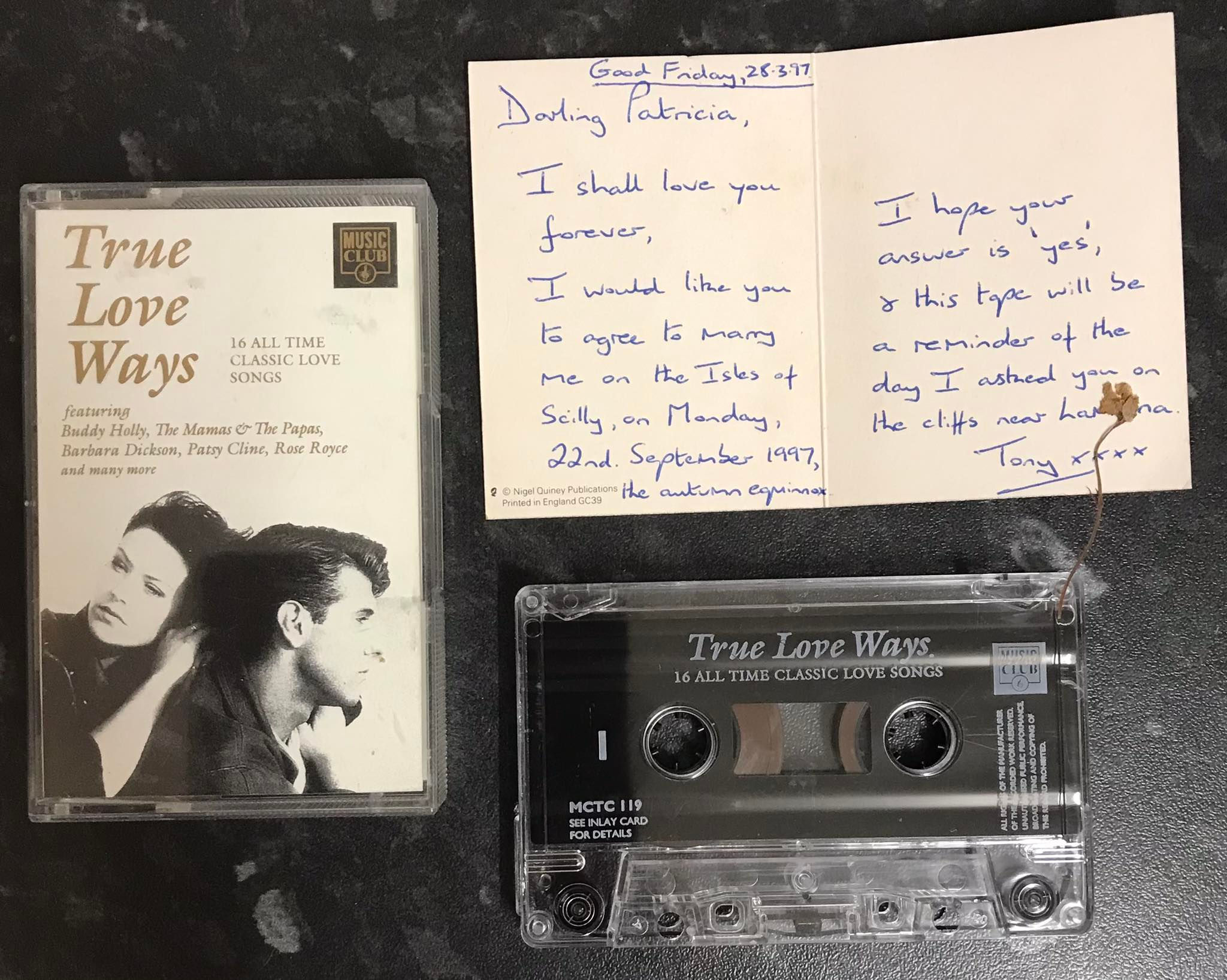 True Love Ways Album, Music Club, MCTC 119, Vintage Cassette
