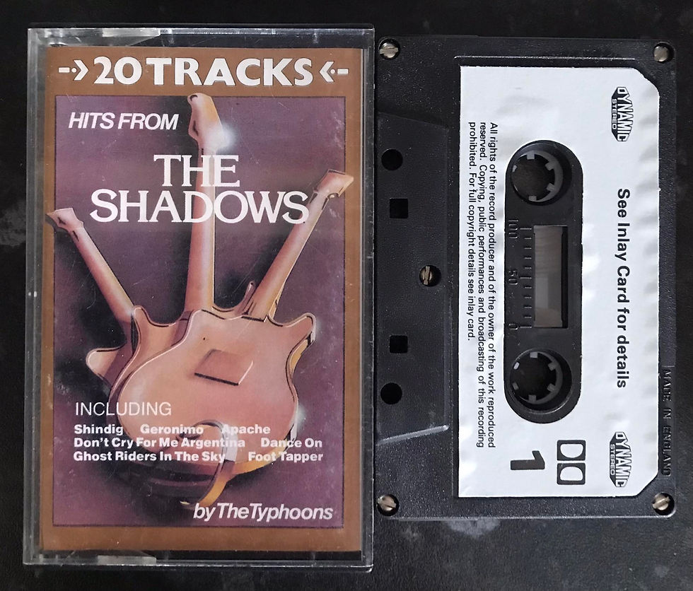 20 hits From The Shadows. by the Typhoons, Dinamic, DY040, Vintage Cassette