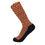 Miniatura: Crew Socks Calf Length Westwood Style Black Squiggles on Orange Background