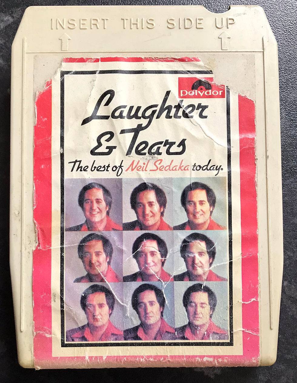 8 Track Stereo, Neil Sedaka, Laughter And Tears Cartridge, The Best Of Neil Sedaka Today, Polydor 3820 199, Vintage 8 Track