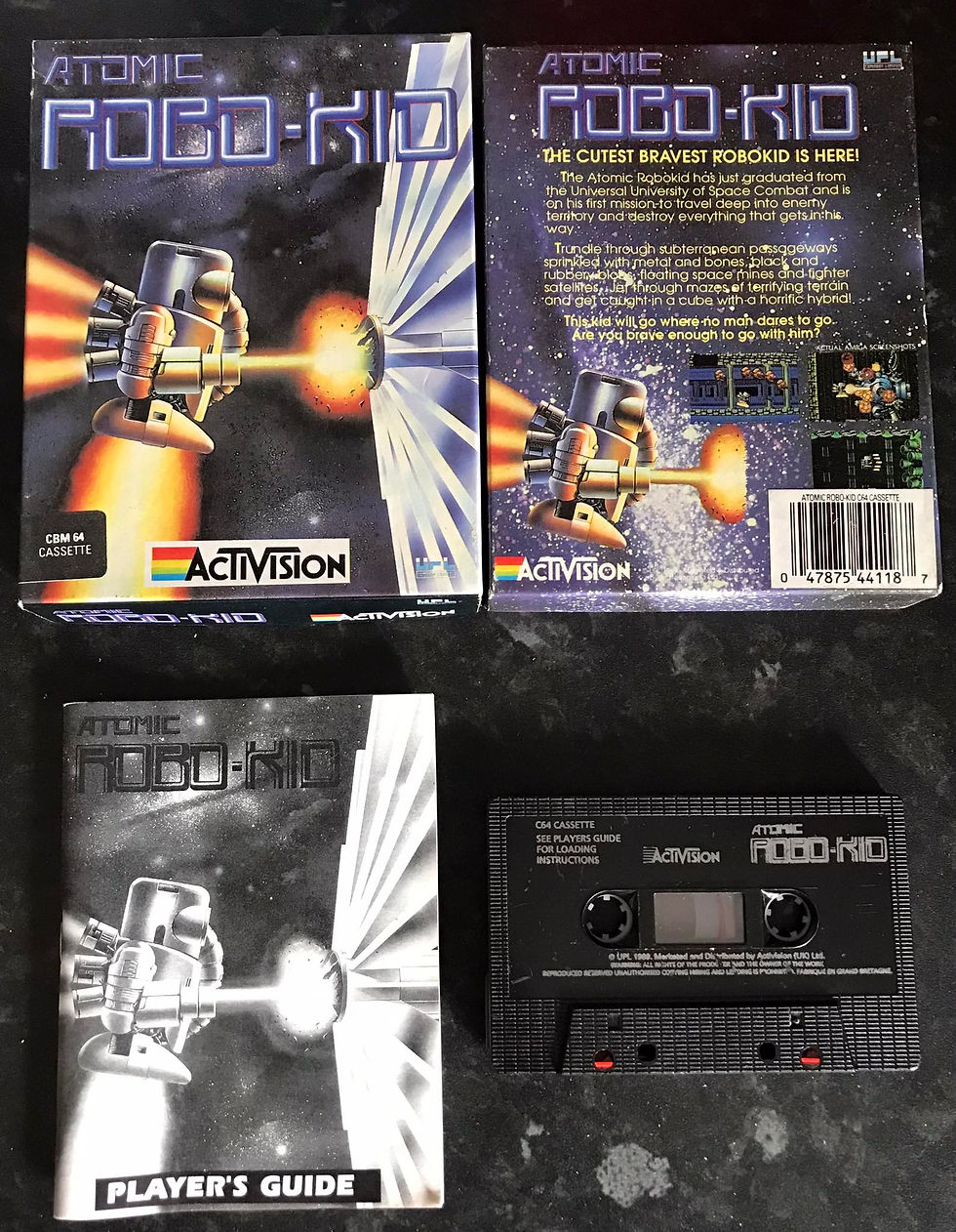 Atomic Robo-Kid, C64 game by Activision Software, RARE