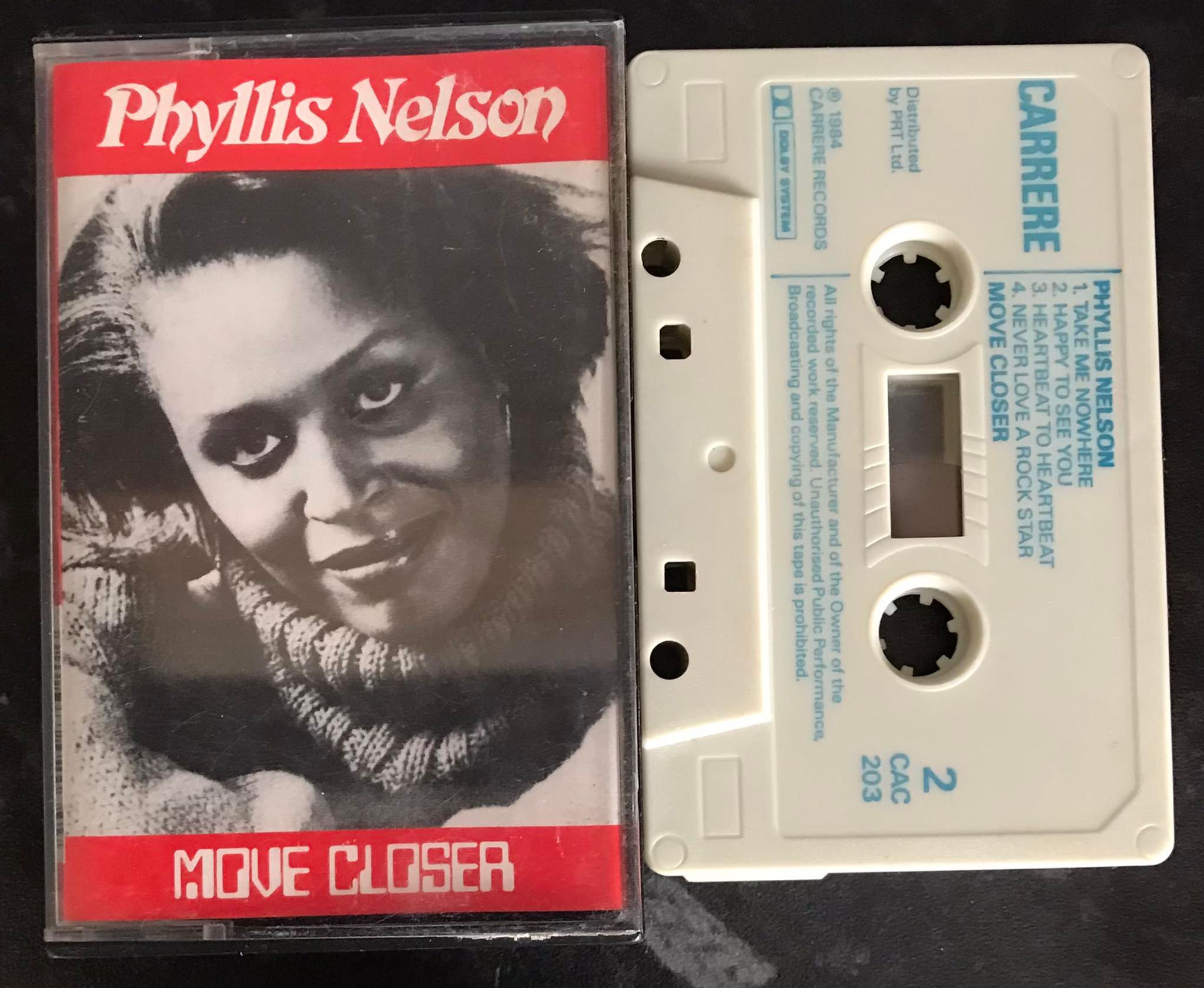 Phyllis Nelson, Move Closer Album, Carrere, CAC 203, Vintage Cassette