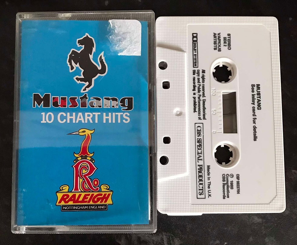 Mustang 10 Chart Hits, Raleigh, Nottingham, CBS Special Products, CSP 8822764, Vintage Cassette