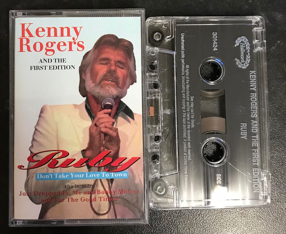 Kenny Rogers and the First Edition, Ruby Don't Take Your Love to town Album, 301424, Hallmark, Vintage Cassette