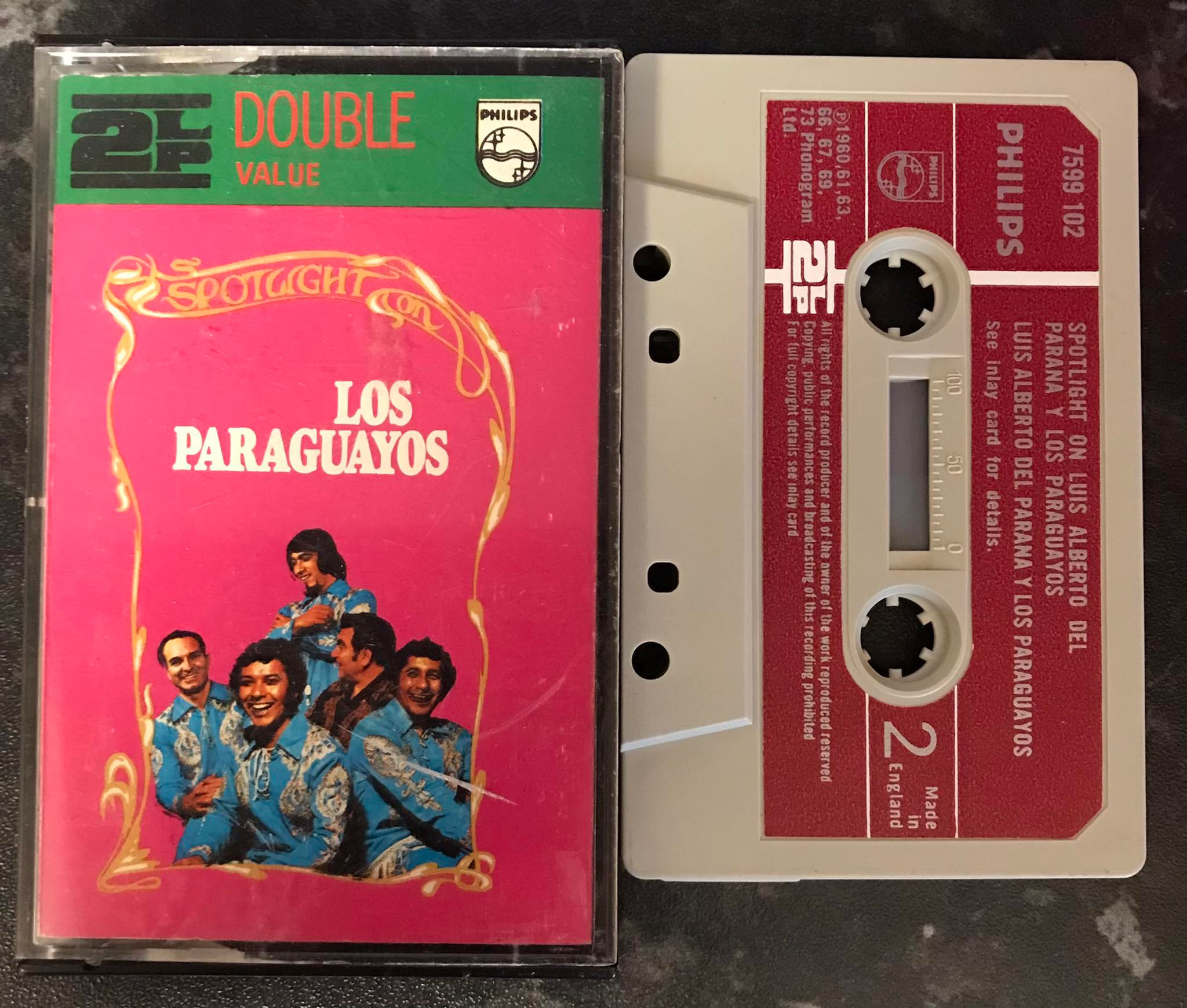 Spotlight on Luis Alberto Del Parana & Los Paraguayos, RARE, 7599 102, Philips, Vintage Cassette