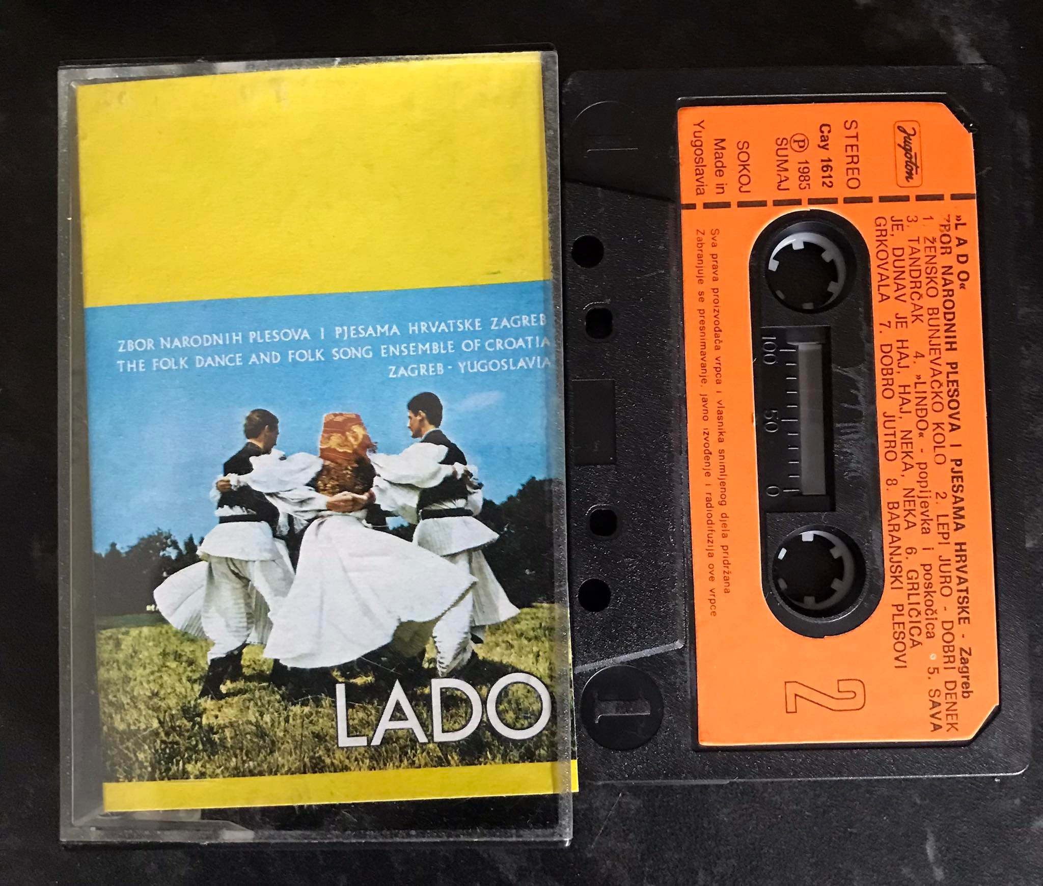 Lado, Zbor Narodnih Plesova I Pjesama Hrvatske, Zagreb, cay 1612, Jugoton, Yugoslavia Folk