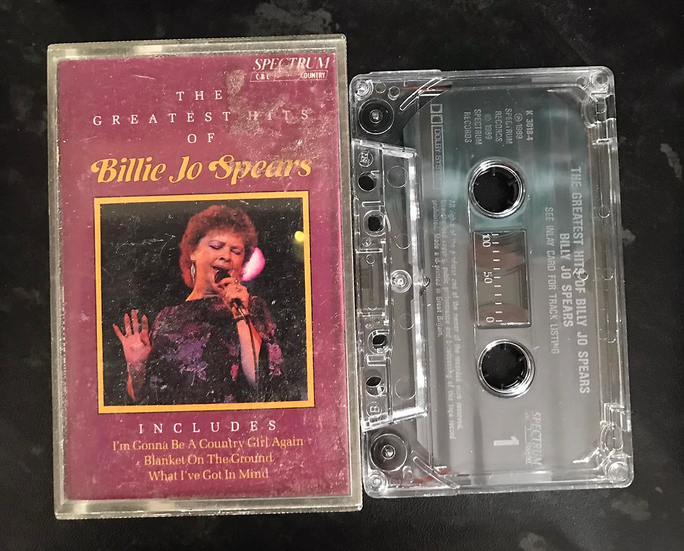 The Greatest Hits of Billie Jo Spears Album, k3018-4 AAD, Spectrum Records, Vintage Cassette