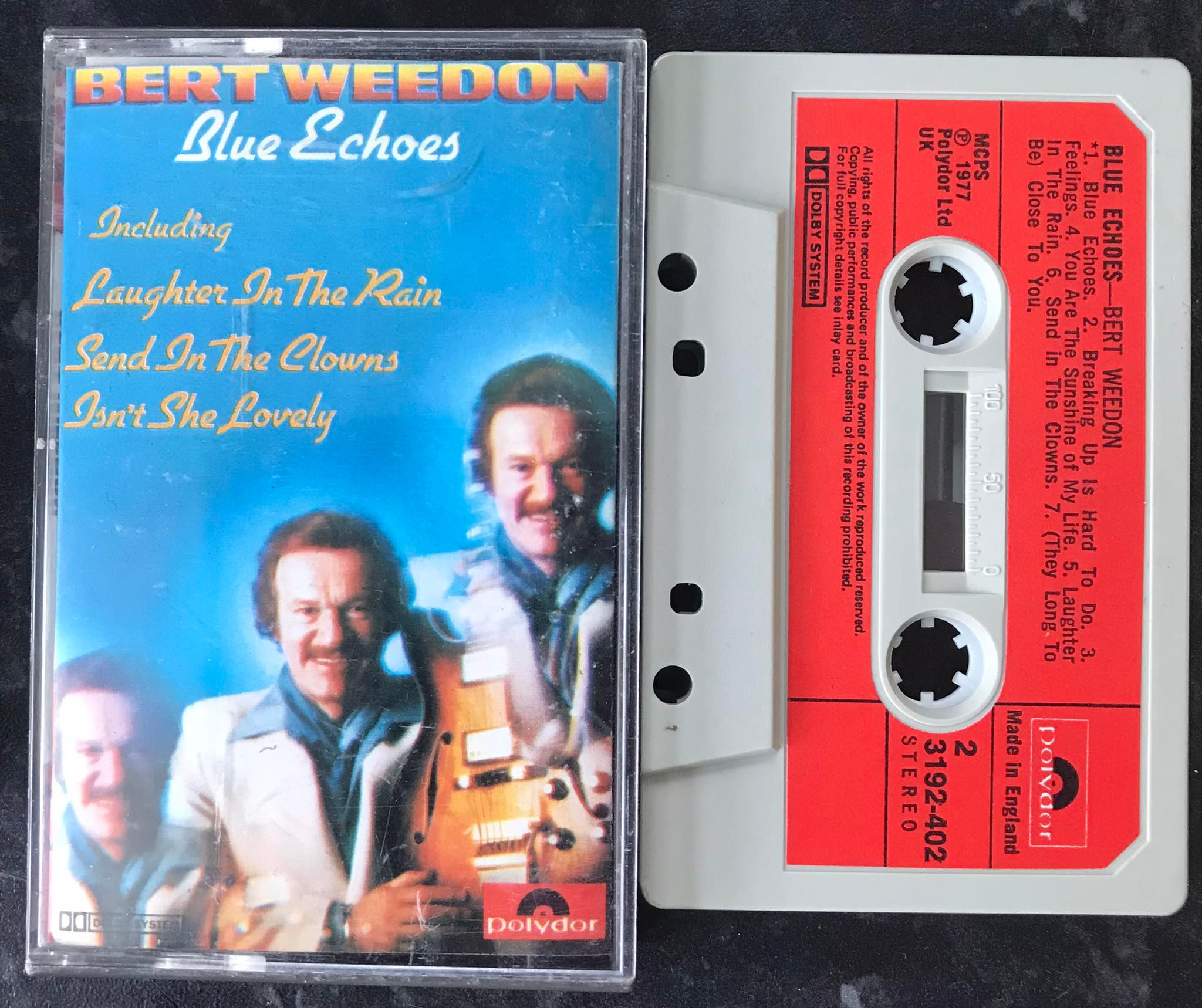 Bert Weedon, Blue Echoes Album, Polydor, 3192 402, 3192-402, Vintage Cassette