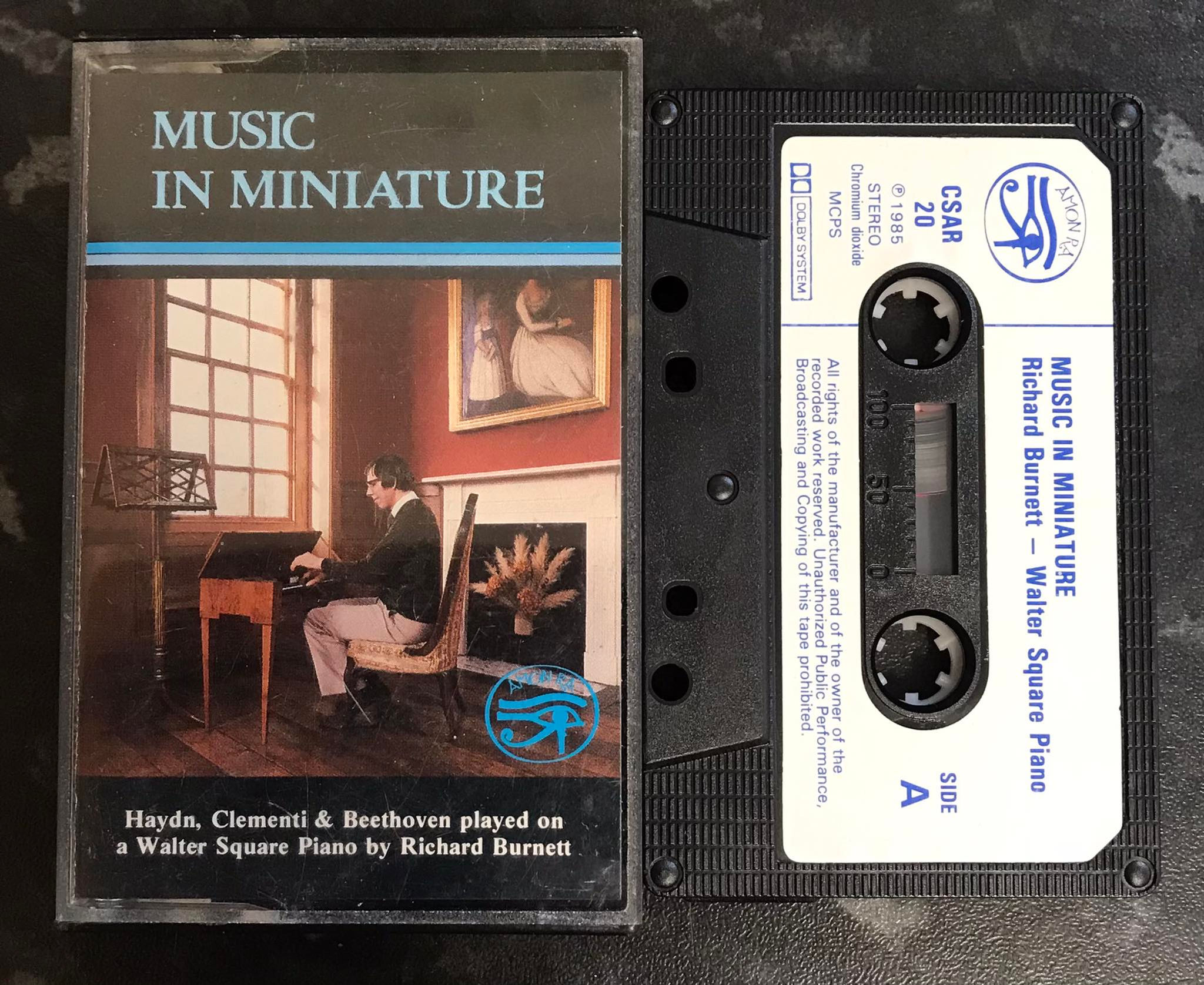 Music In Miniature, Richard Burnett, Walter Square Piano, Amon Ra Label, CSAR 20, Vintage Cassette