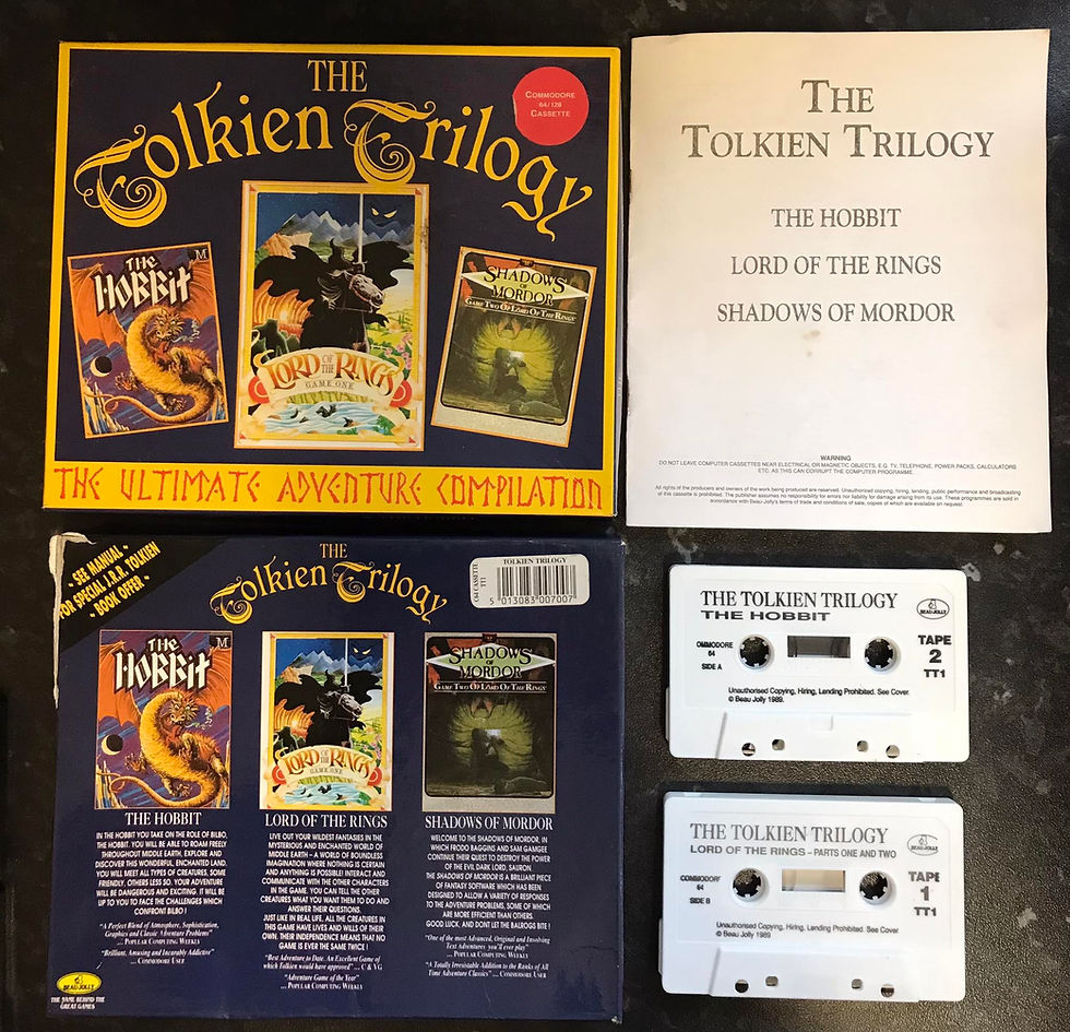 The Tolkien Trilogy, C64 Game By Melbourne House, RARE