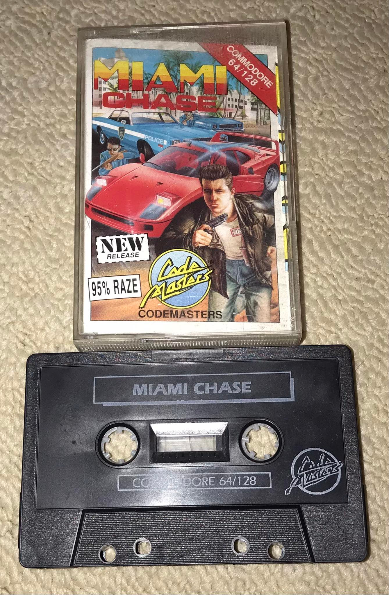 Miami Chase, C64 Game, Released by Codemasters, RARE, WORKING