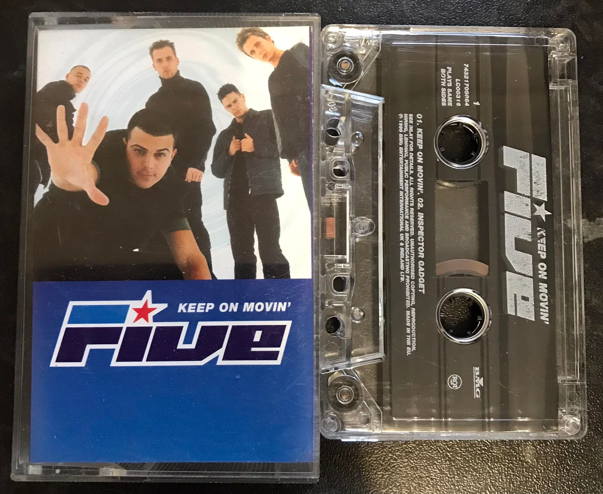 5IVE, FIVE, Keep On Movin' Single, RCA, 74321709864, Vintage Cassette