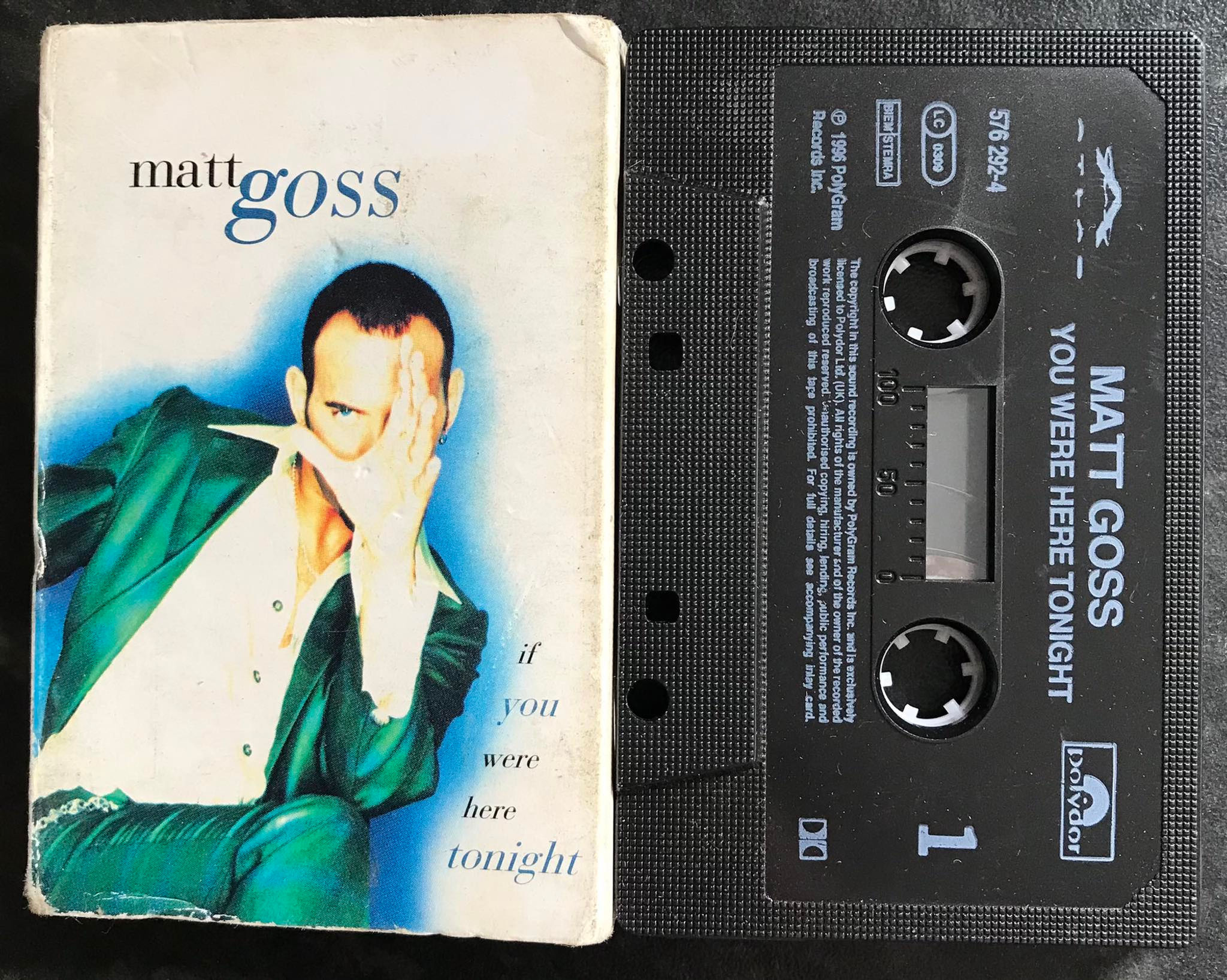 Matt Goss, If You Were Here Tonight Single, Polydor, Atlas, 576 292-4, Vintage Cassette