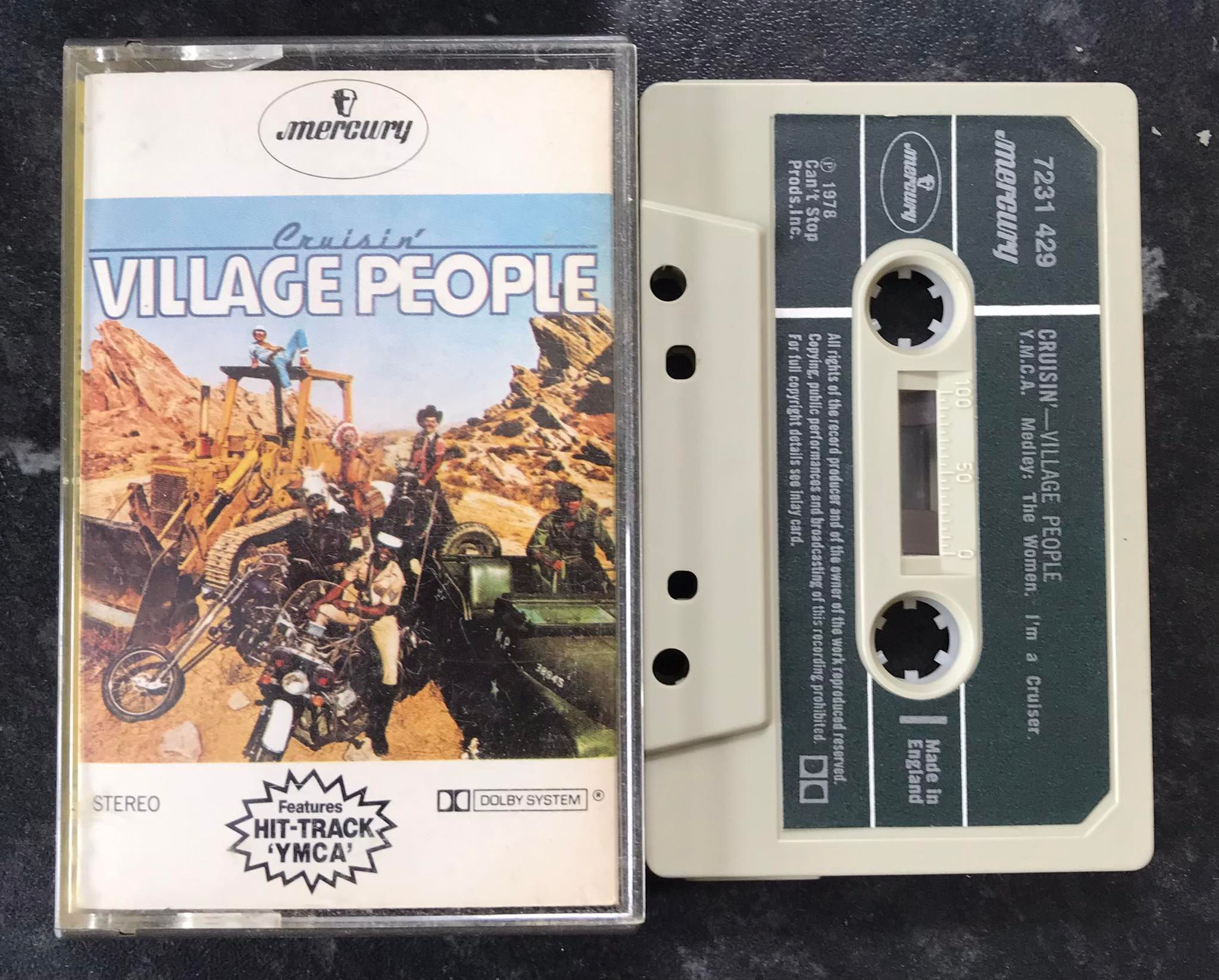 Village People, Cruisin' Album, Mercury Records, 7231 429, Vintage Cassette