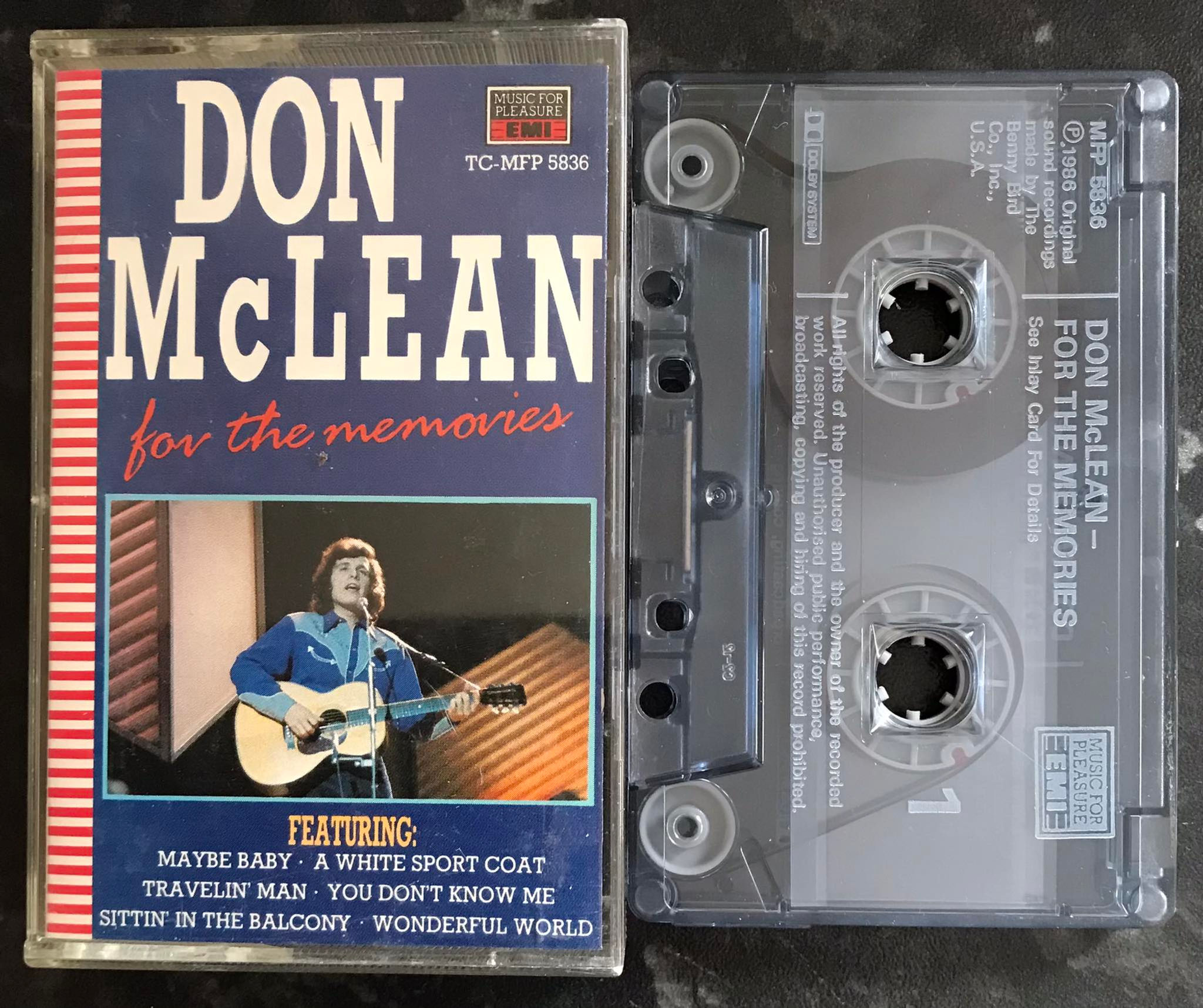 Don McLean, For The Memories Album, MFP 5836, Vintage Cassette