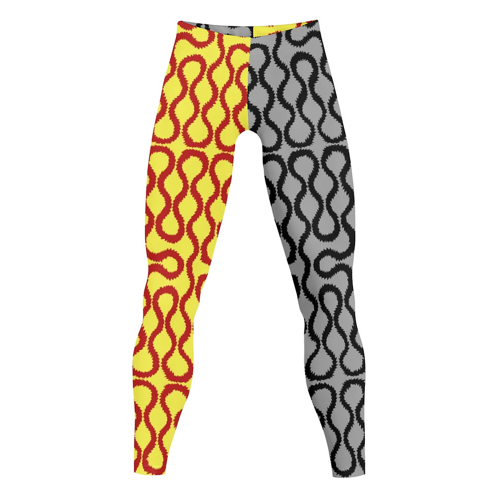 Unisex All Over Print Leggings, Westwood, Squiggles, Pattern, Dual tone