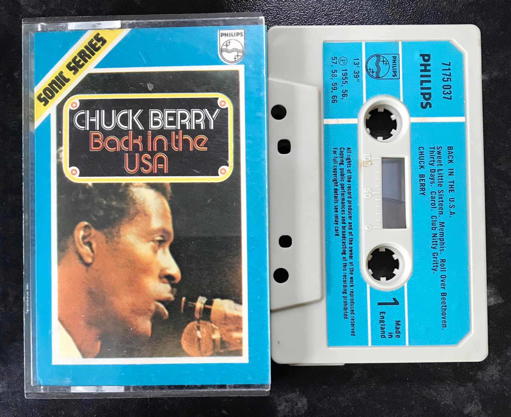 Chuck Berry, Back In The USA Album, Philips, 7175 037, Vintage Cassette