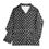 Thumbnail: Unisex Long Sleeve Adult Nightwear Pajama Set Westwood Squiggles Silver on Black