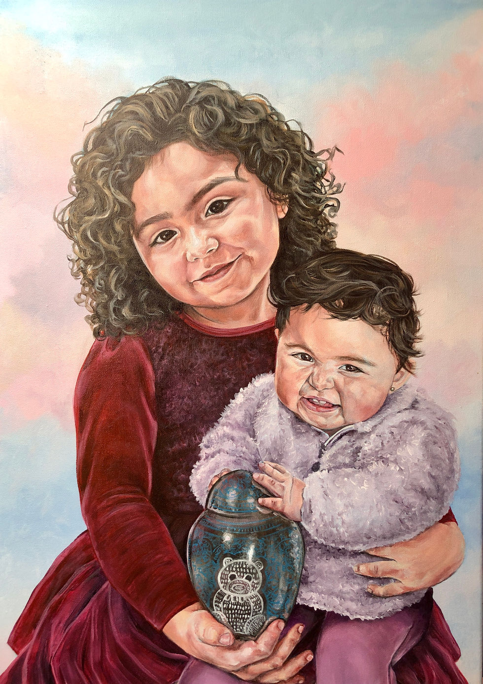 comisión retrato "tres hijas", 2022