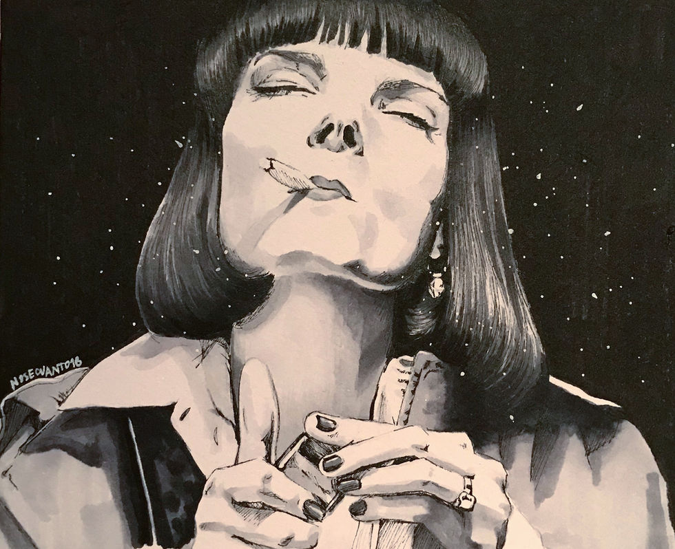Uma Thurman en marcadores Copic
