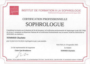 Certification professionnelle de sohrologue - Institut de formation à l sophrlogie de Paris