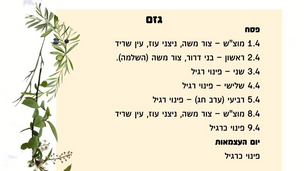 להלן פירוט פינוי האשפה והפסולת לקראת החגים