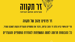 זר תקווה - מביאים אותם הביתה