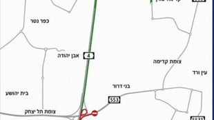 עבודות כביש בכניסה לבני דרור