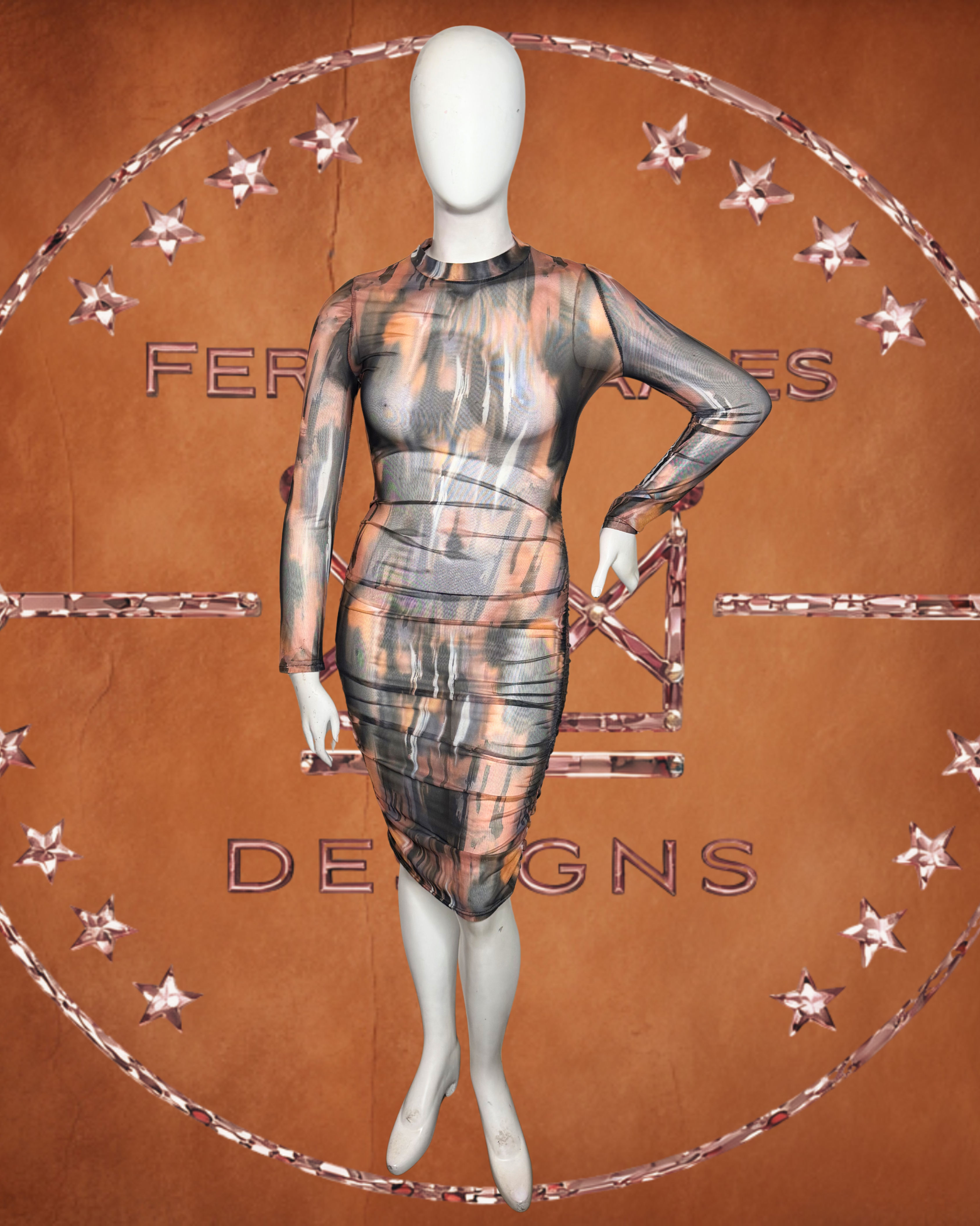 Abstract Mesh Dress