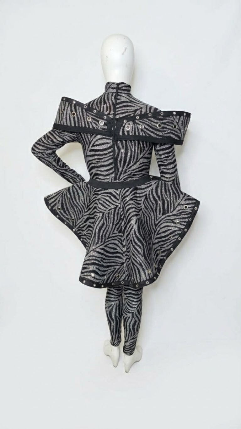 Thumbnail: B&W Print w/ Detachable Skirt