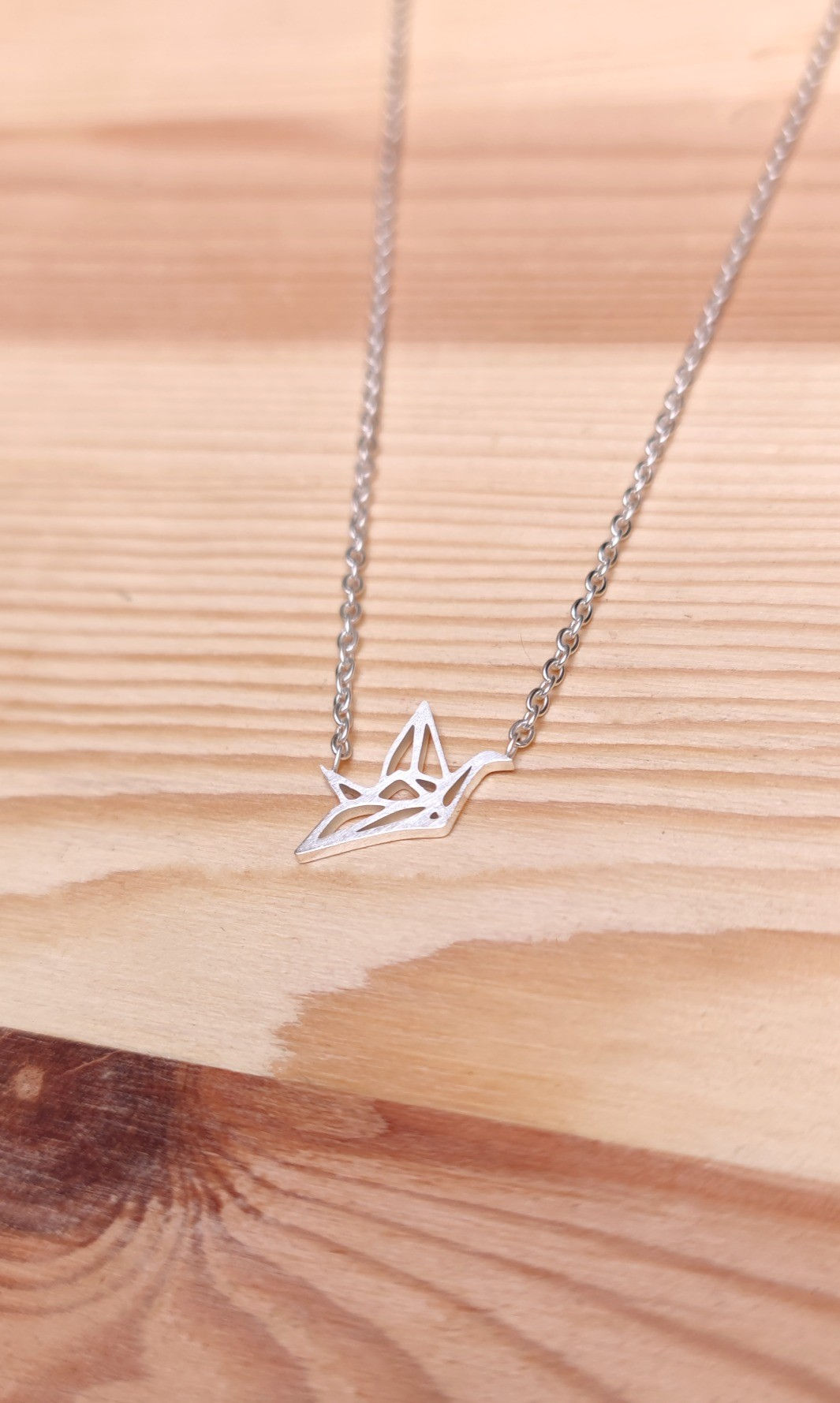 Halskette Origami Vogel