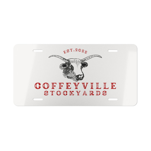Coffeyville Stockyards License Plate STOCKYARD MERCANTILE