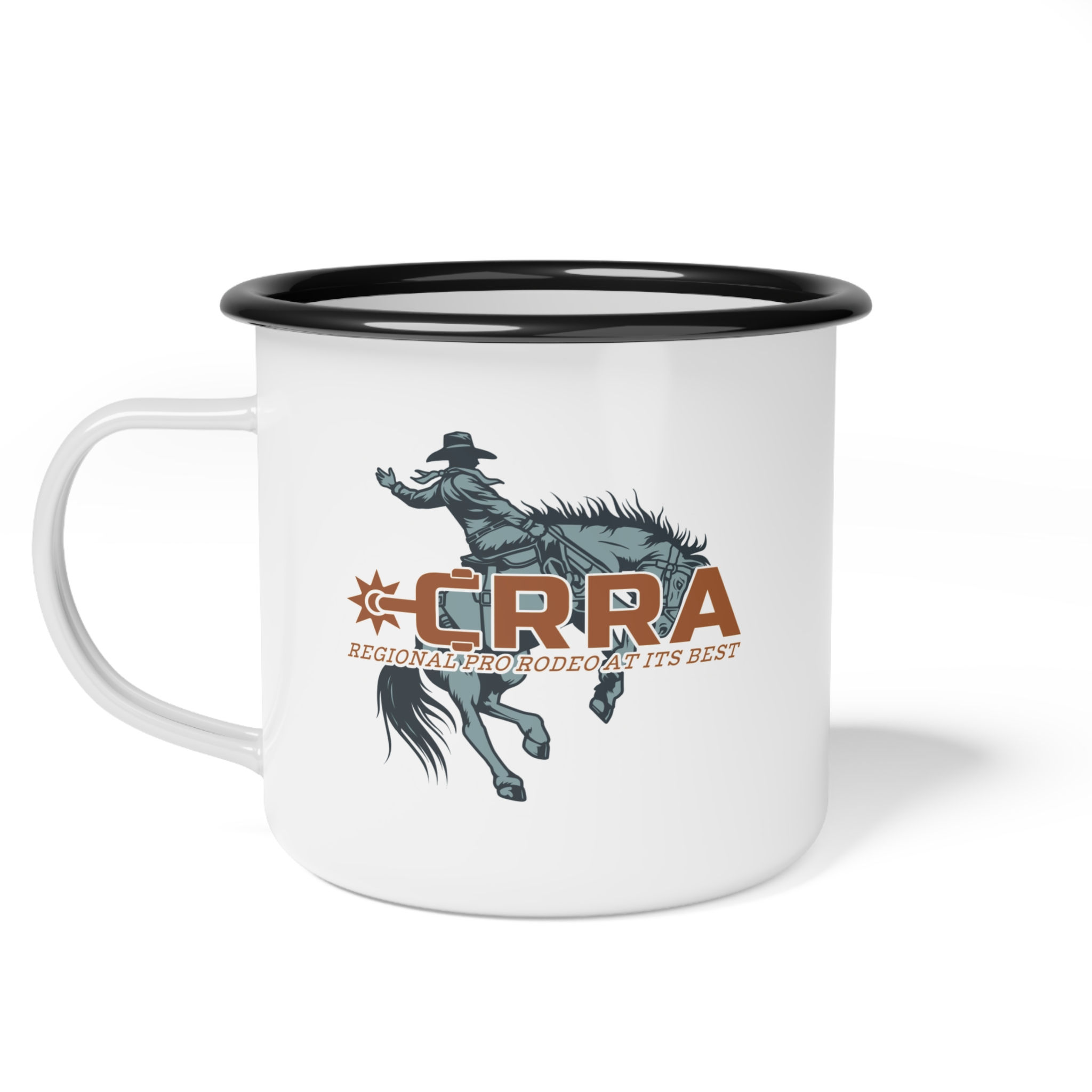 CRRA BRONC RIDER ENAMEL MUG