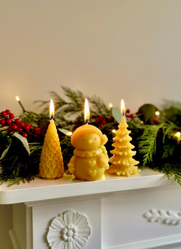 【クリスマスセール】USMハラー チューブ730mm 4本セット Pure Beeswax Candles | Honeybee Bliss Apiary 🐝