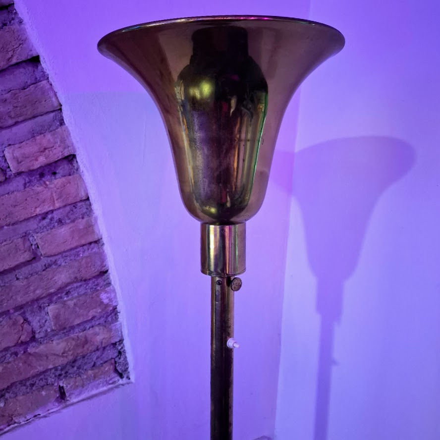 Miniatura: Lampada da terra ART DECO' in ottone  anni 40