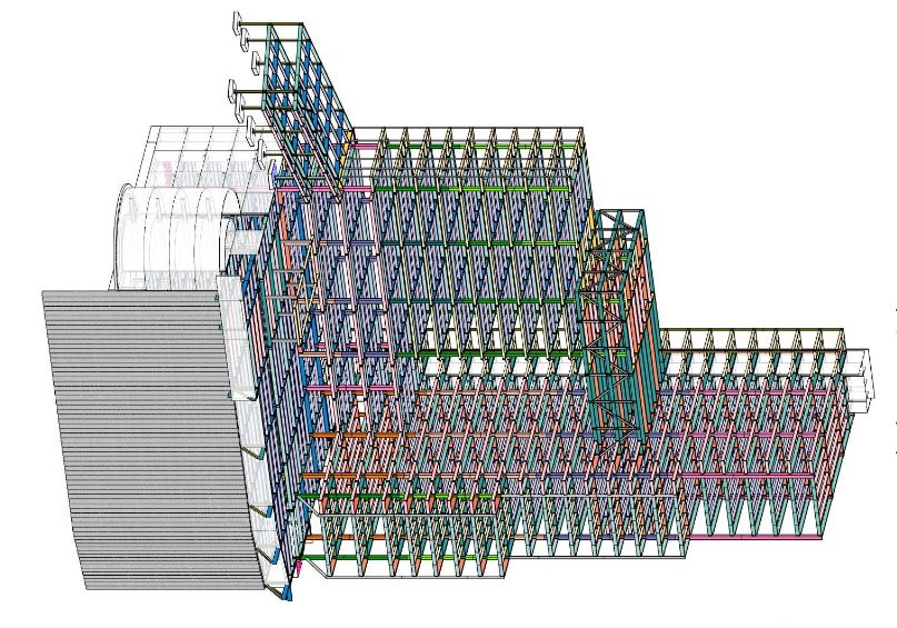 Corporate tower steel structure model, Quer&eacute;taro