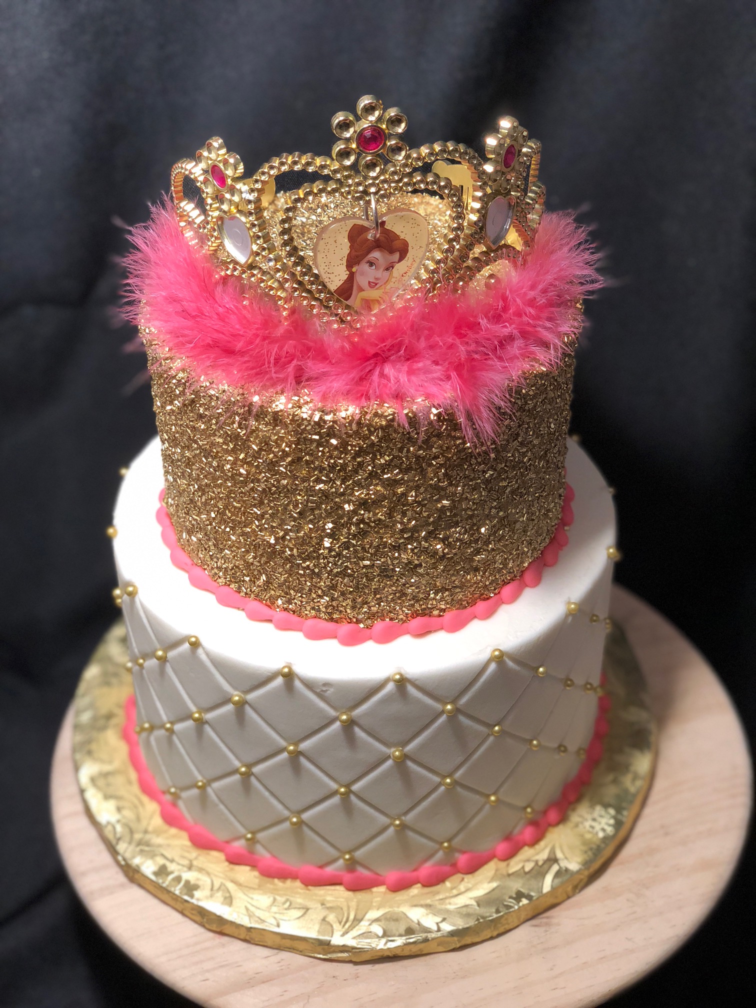 Pink and Gold with Crown