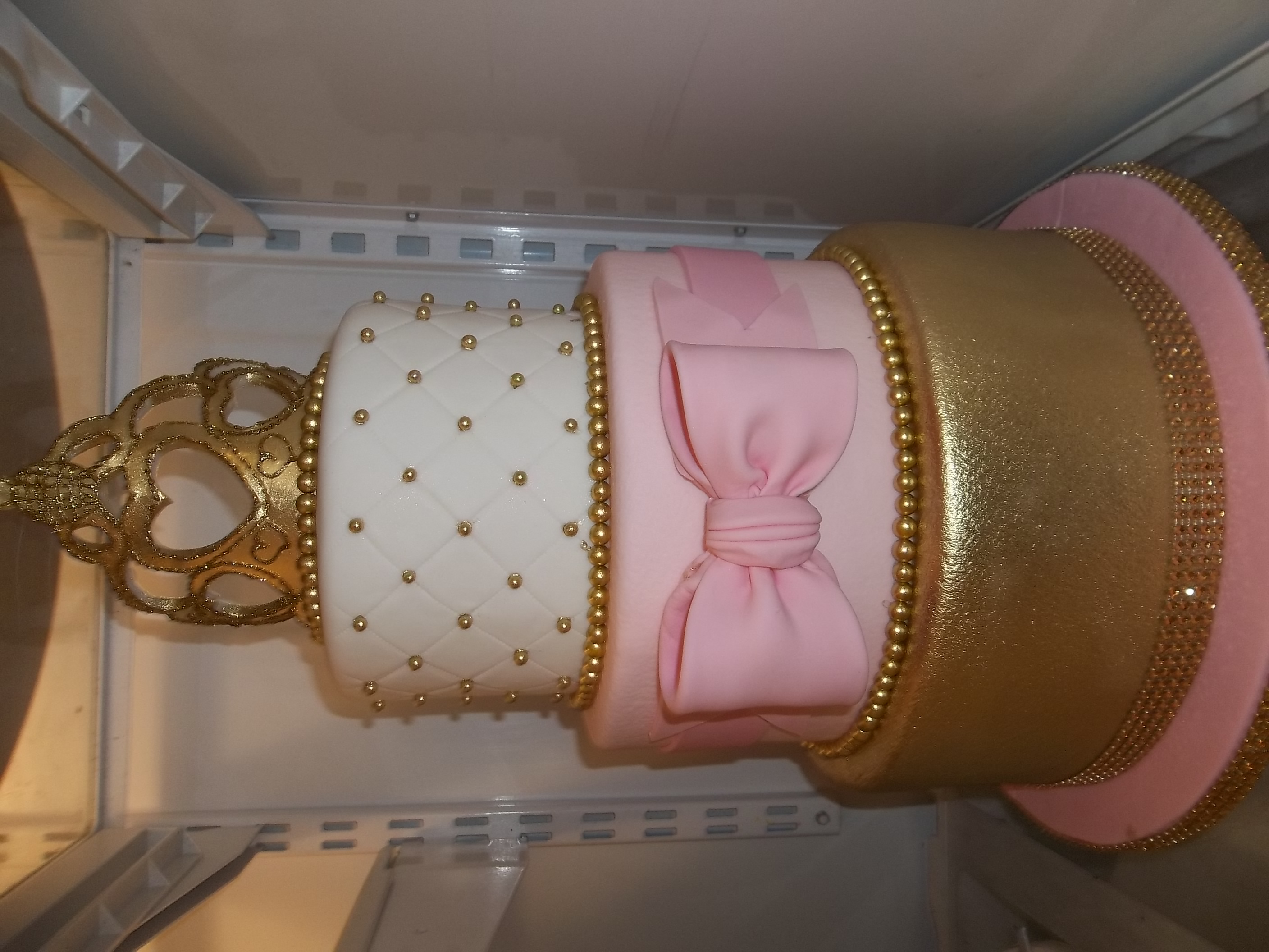 Pink and Gold 3 tier