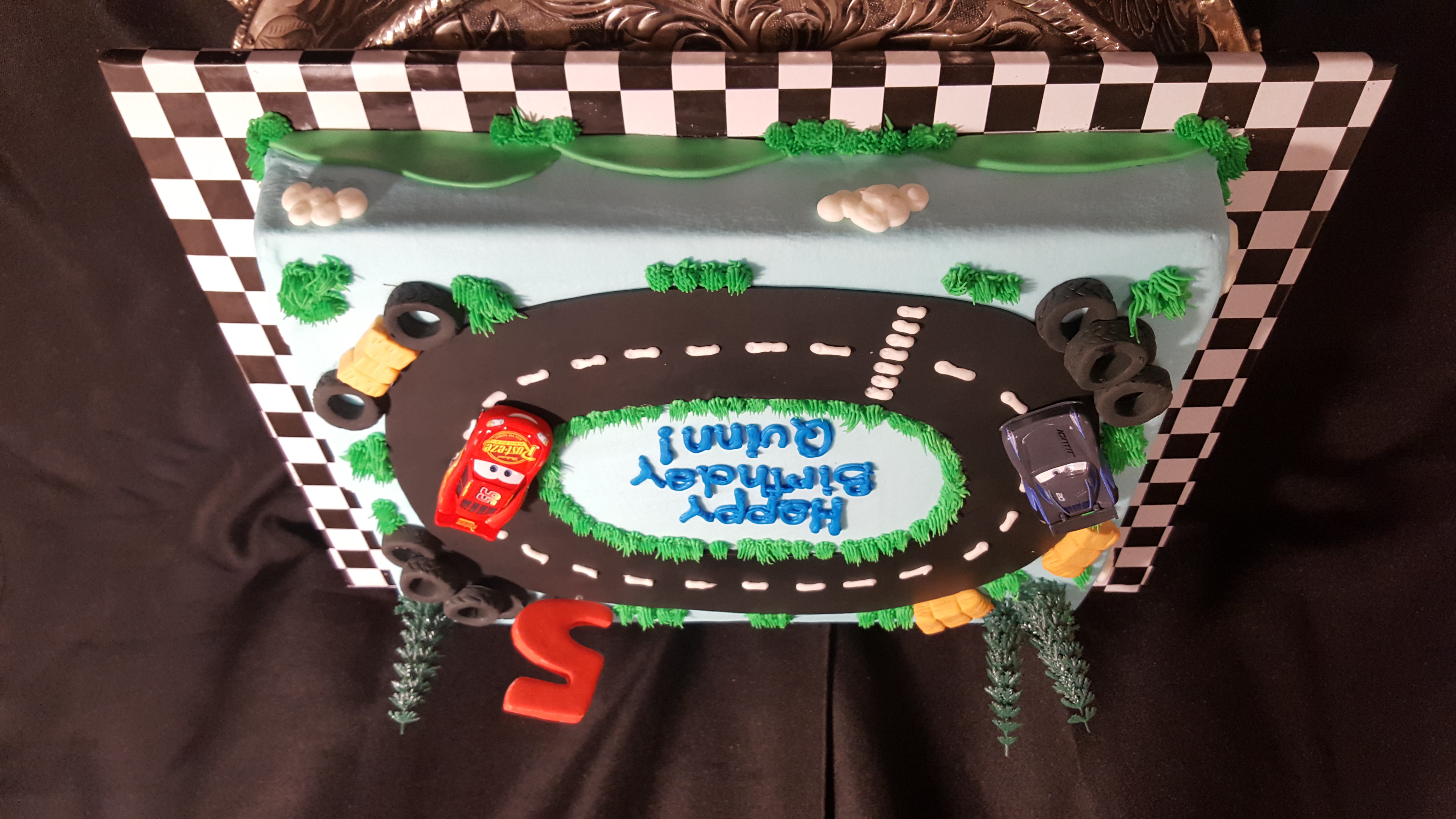 Race Track sheet cake