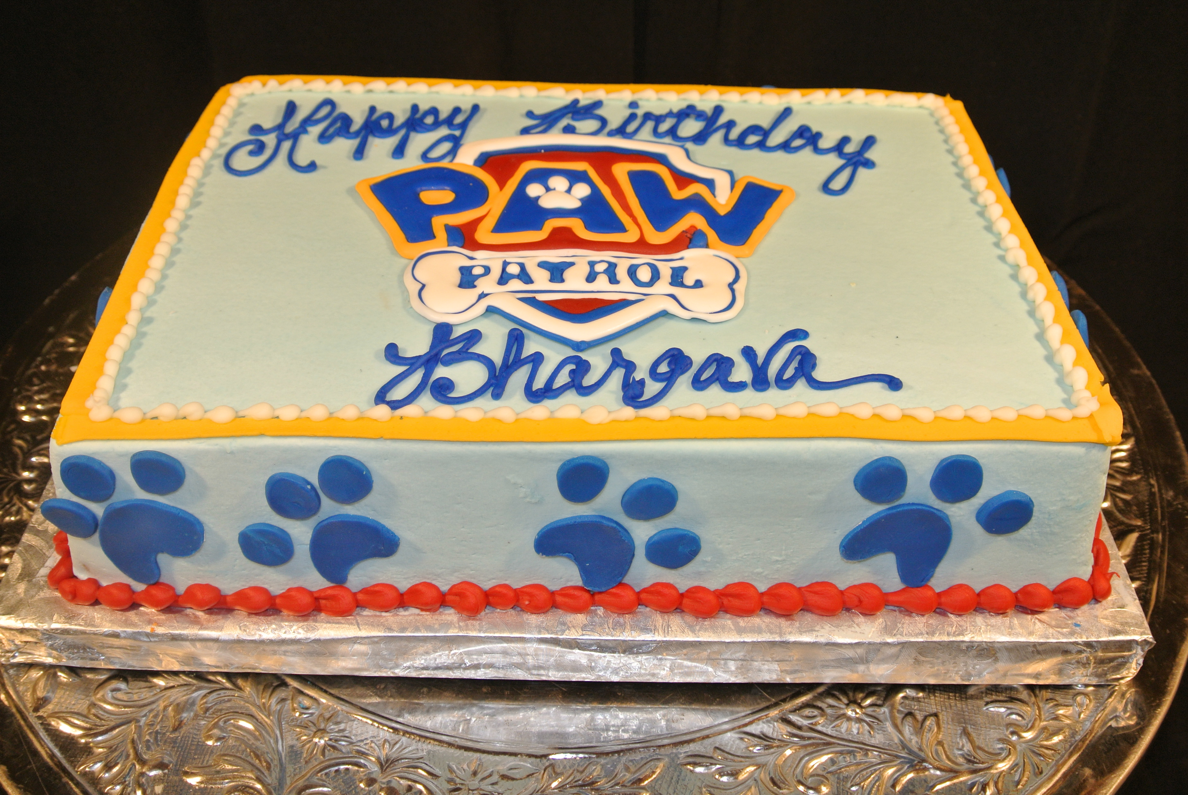 Paw Patrol sheet cake